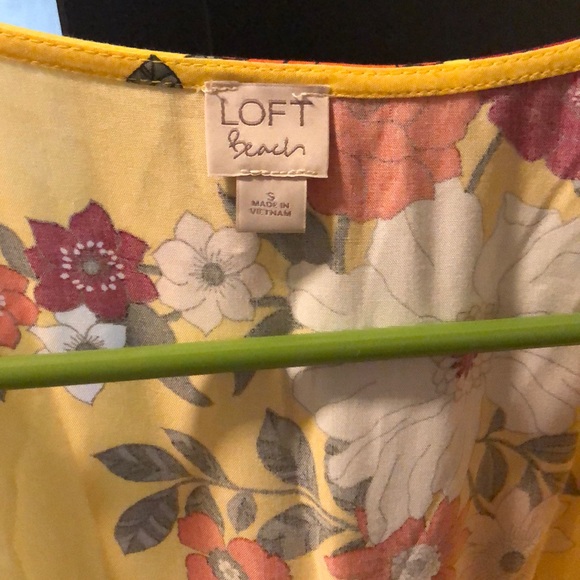 Loft yellow beach wrap dress - Picture 3 of 4